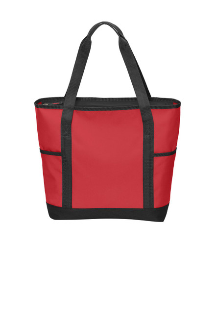 Port Authority® On-The-Go Tote. BG411 Chili Red/ Black