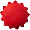 Scarlet Petals: Poinsettia Round Throw Pillow