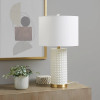 Gold White Glass Dot Table Lamp