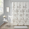 Floral Burnout Printed Shower Curtain