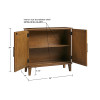 Seagate Elegance: Handcrafted Natural Seagrass Woven Door Cabinet