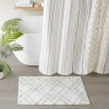 Geo Diamond Tufted Cotton Bath Rug