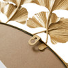 Gold Foil Ginkgo Leaf Round Wall Mirror