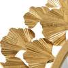 Gold Foil Ginkgo Leaf Round Wall Mirror