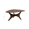 Modern Mid-Century Triangular Wood Coffee Table