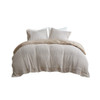 Bamboo Blend Waffle Weave Comforter/Duvet Cover Set, Taupe