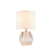 Pink Geometric Glass Table Lamp