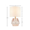 Pink Geometric Glass Table Lamp