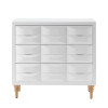 Rubrix Gloss Wood Finish 3-Drawer Chest