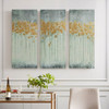 Dewy Forest Gold Foil Abstract 3-Piece Wall Art Decor Set