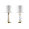 Glass Cylinder Table Lamp Set of 2