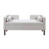 Modern Open Back Upholstered Accent Bench