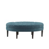 Oval Ottoman Button Tufted Bench