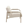 Modern Velvet Low Back Lounge Chair with Bronze Legs