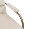 Modern Velvet Low Back Lounge Chair with Bronze Legs