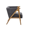Low Profile Cutout Wood Accent Lounge Chair