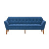 Modern Chic Button Tufted Blue Sofa