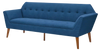 Modern Chic Button Tufted Blue Sofa