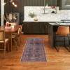 EraBlend Harmony: Washable Rug in Timeless Navy and Brick Red