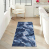 Elegant Navy and Gold Border Rug