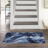 Elegant Navy and Gold Border Rug