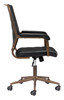 Sleek Espresso and Black Modern Office Chair