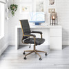 Sleek Espresso and Black Modern Office Chair