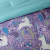Lola Unicorn Reversible Cotton Quilt Set with Throw Pillows