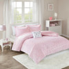 Rosalie Metallic Printed Plush Comforter Set