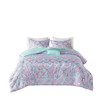 Pearl Metallic Printed Reversible Comforter Set