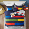 Morris Stripe Printed Comforter and Quilt Set