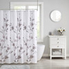 Magnolia Floral Printed Burnout Shower Curtain