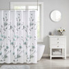 Magnolia Floral Printed Burnout Shower Curtain