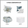 Kiawah Island 6 Piece Oversized Cotton Comforter Set with Throw Pillow