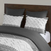 Mila 3 Piece Cotton Duvet Cover Set with Chenille Tufting