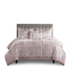 Lee 5 Piece Crinkle Velvet Comforter Set