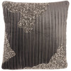Sequin Crest Velvet Square Pillow