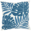 Coastal Breeze Monstera Throw Pillow