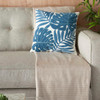 Coastal Breeze Monstera Throw Pillow