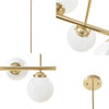 Aurelia Chandelier with Frosted Glass Globe Bulbs