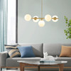 Aurelia Chandelier with Frosted Glass Globe Bulbs