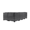 Sectional Modular Sofa with 2 Tossing cushions and Solid Frame for