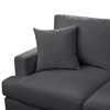 Sectional Modular Sofa with 2 Tossing cushions and Solid Frame for