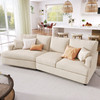 3 Seat Streamlined Sofa with Removable Back and Seat Cushions and 2