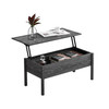 Lift-Top Coffee Table with Storage For Living Room,Dark Grey Oak