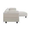Beige Upholstery Convertible Sectional Sofa