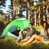 4 Persons Camping Waterproof Tent Pop Up Tent Instant Setup Tent w/2 Mosquito Net Doors Carrying Bag Folding 4 Seasons 