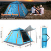 4-5 Person Camping Tent Outdoor Foldable Waterproof Tent with 2 Mosquito Nets Windows Carrying Bag for Hiking Climbing Adventure