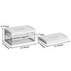  2 Pack Collapsible Storage Bins with Lids, Clear Plastic Foldable Storage Box, Stackable Storage Containers for Organizing, White