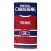 OFFICIAL NHL Jersey Personalized Beach Towel - Canadiens